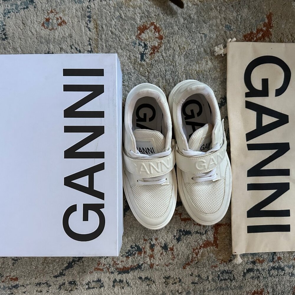 GANNI touch-strap low-top sneakers